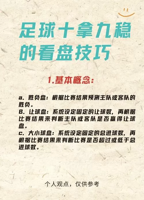 足球亚盘16种口诀分析技巧