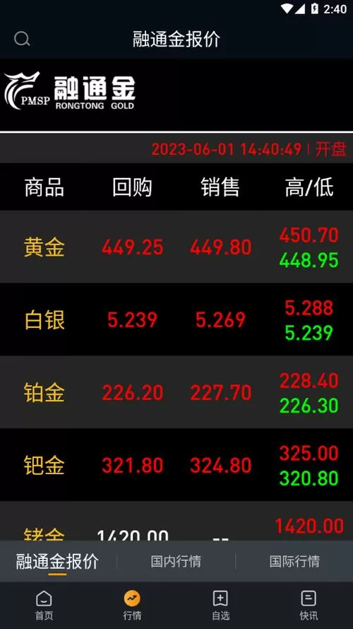 融通金-贵金属行情金价app