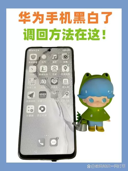 华为黑白屏怎么调回正常屏