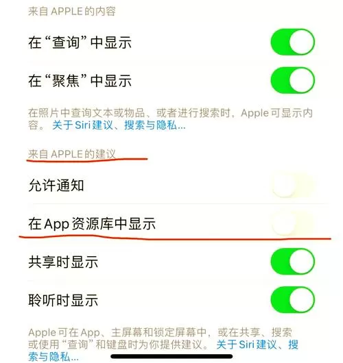 怎么关闭苹果APP资源库截图