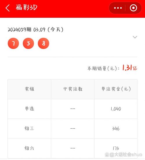 3d开奖结果查询