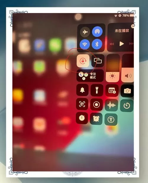 ipad的锁定屏幕旋转在哪里设置