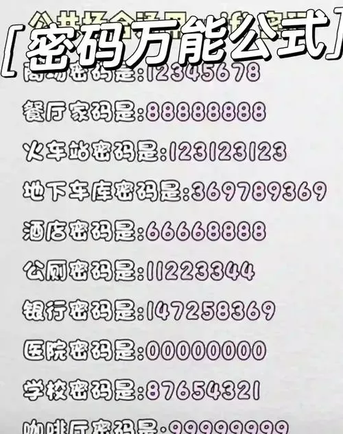 倍电6位万能密码一览表