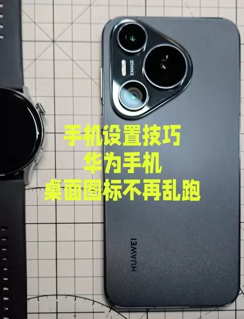 华为桌面怎么锁定图标