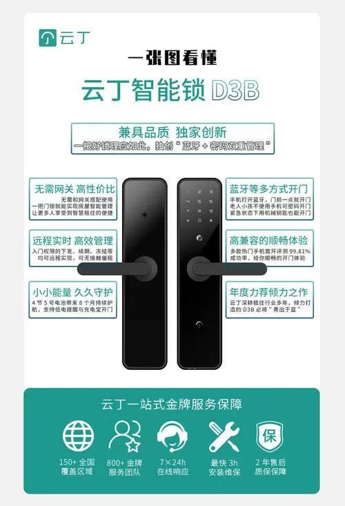 云丁智能密码锁的使用说明书