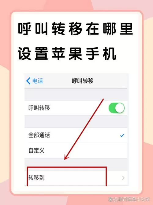 苹果手机怎么呼叫转移设置