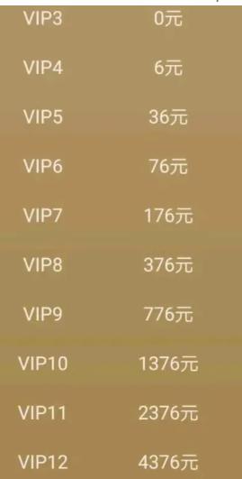 魔域vip等级消费表