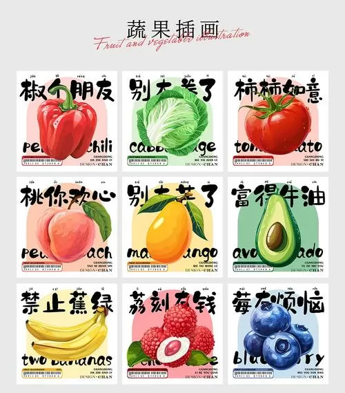 水果谐音梗表情包