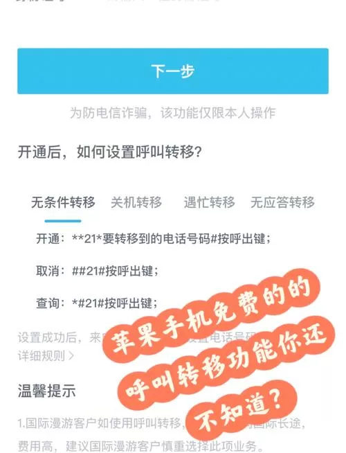 苹果手机来电转移怎么设置