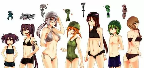 我的世界娘化图裸妆