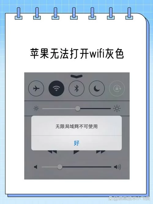 苹果右上角没有wifi标志