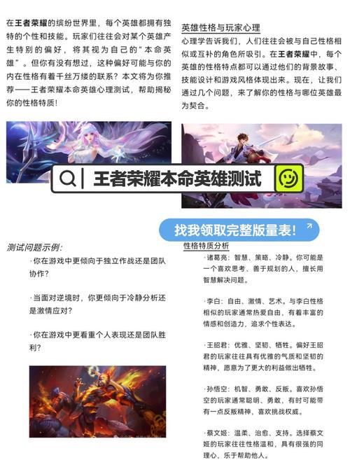 王者荣耀测试本命入口