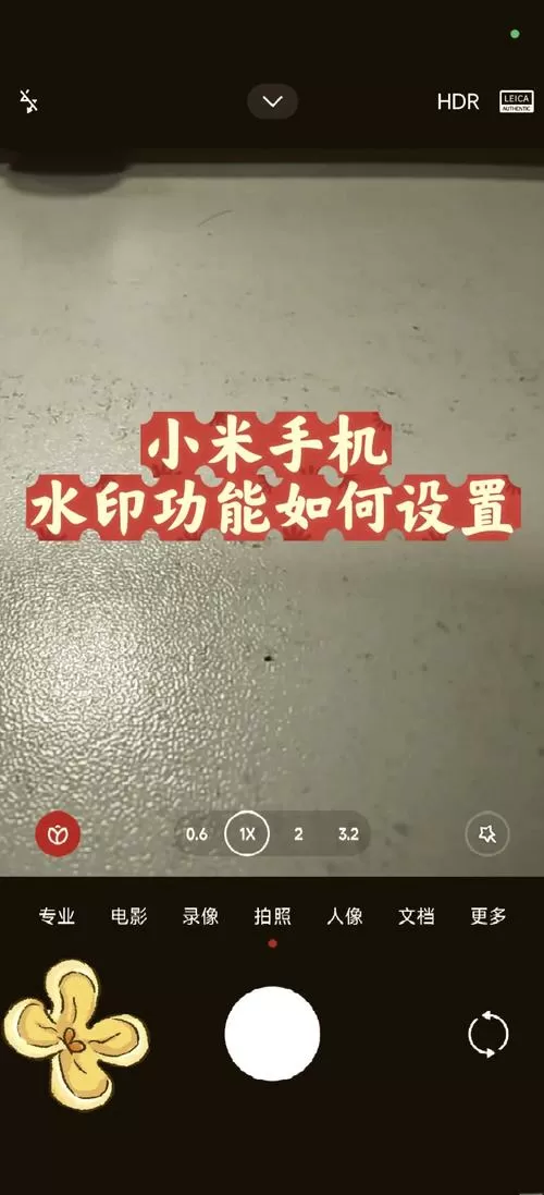 怎么去除小米相机自带的水印