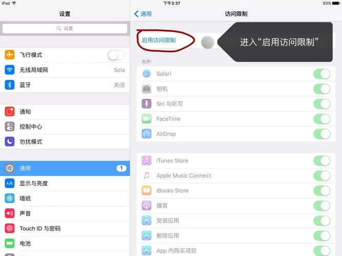 ipad访问设置在哪