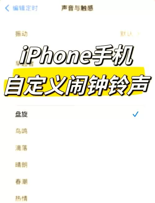 苹果手机改闹钟铃声歌曲怎么改