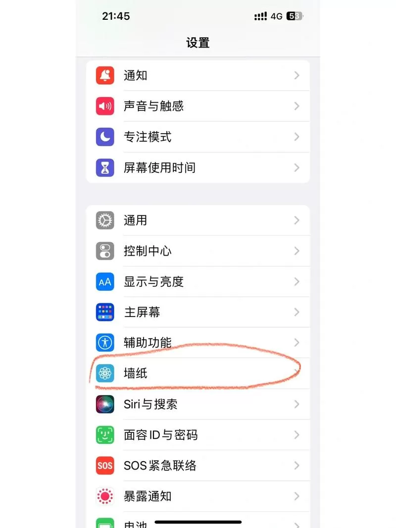 苹果怎么按住屏幕换壁纸