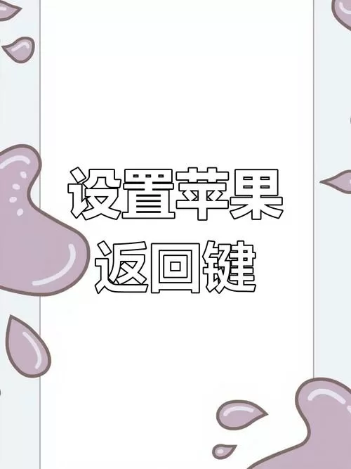 苹果返回键怎么设置