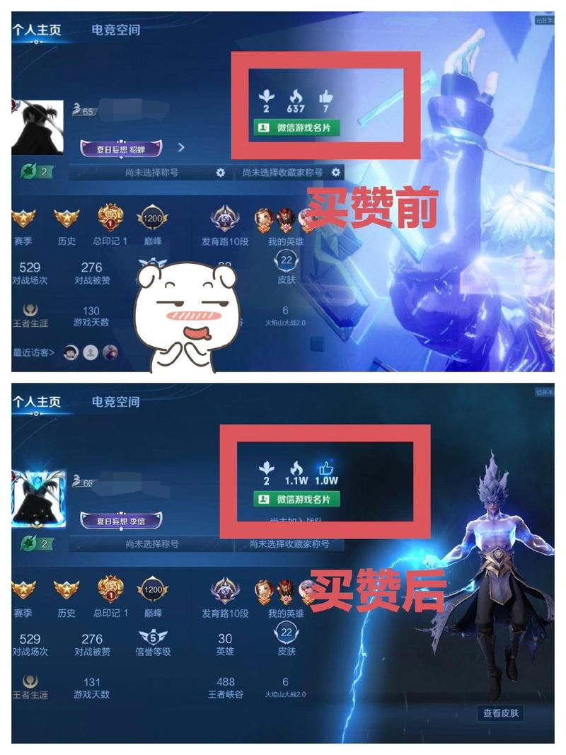 王者荣耀主页赞自助平台