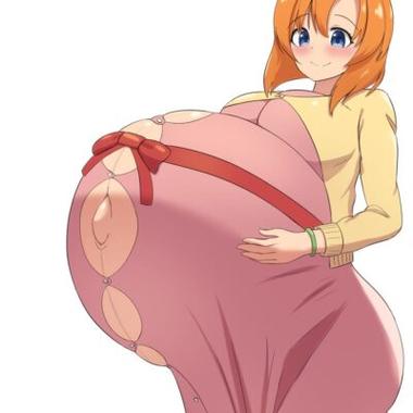 二次元的女生大肚子1000斤