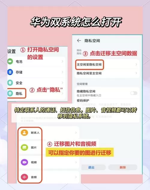 华为没有隐私空间怎么设置