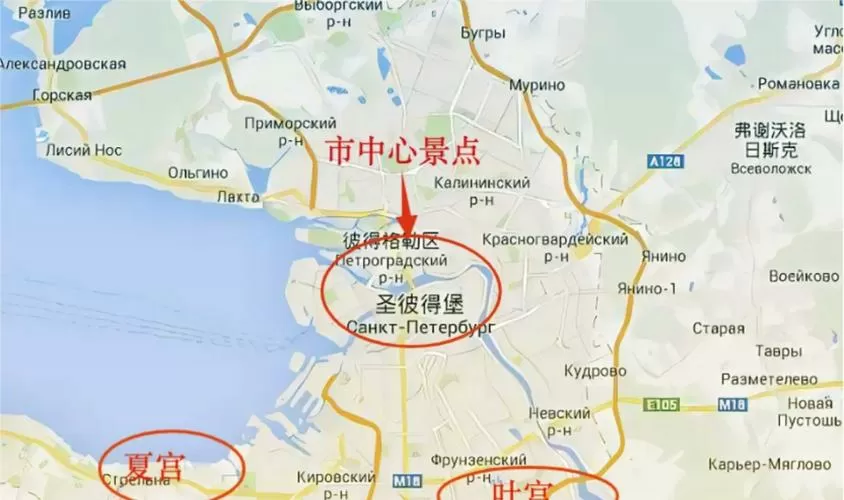 圣彼得堡地图高清版大地图