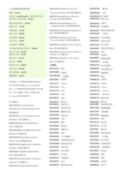 上古卷轴5护甲代码
