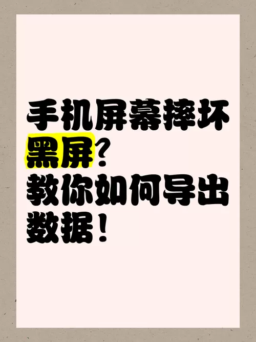 安卓手机黑屏导出数据
