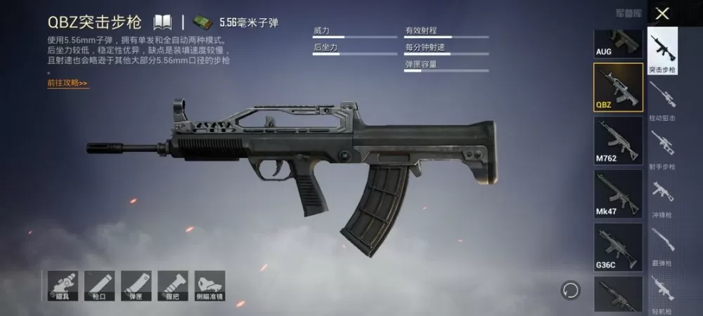 和平精英枪排名突击步枪
