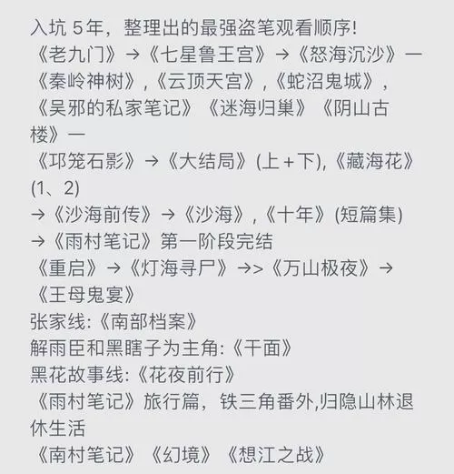 盗墓笔记看的顺序截图