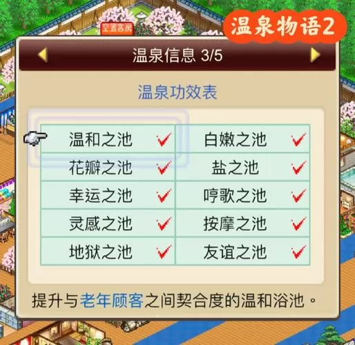 温泉物语2温泉功效怎么激活