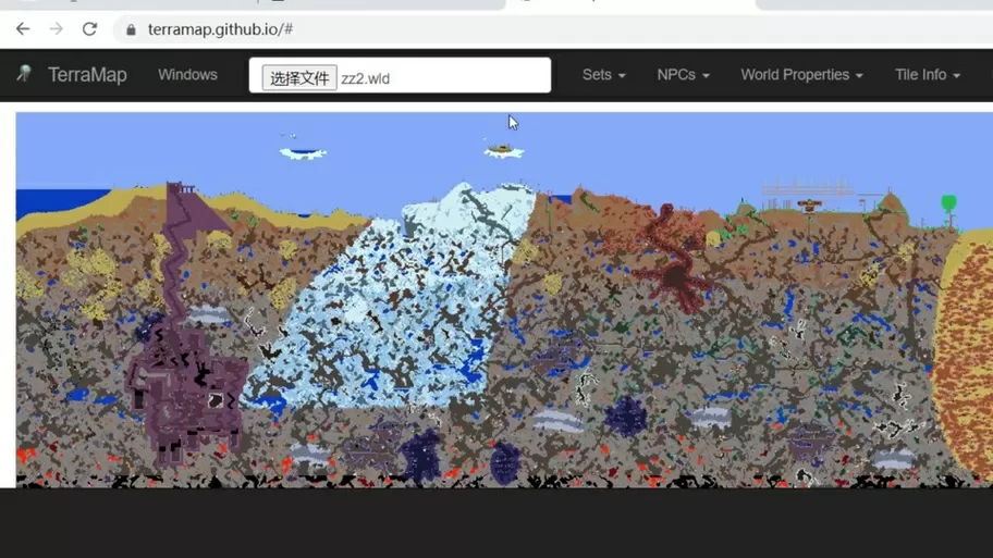 泰拉瑞亚地图查看器怎么看全地图