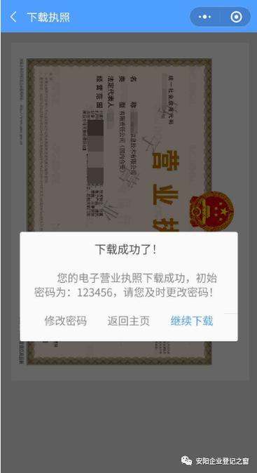 河南掌上工商电子营业执照怎么查看
