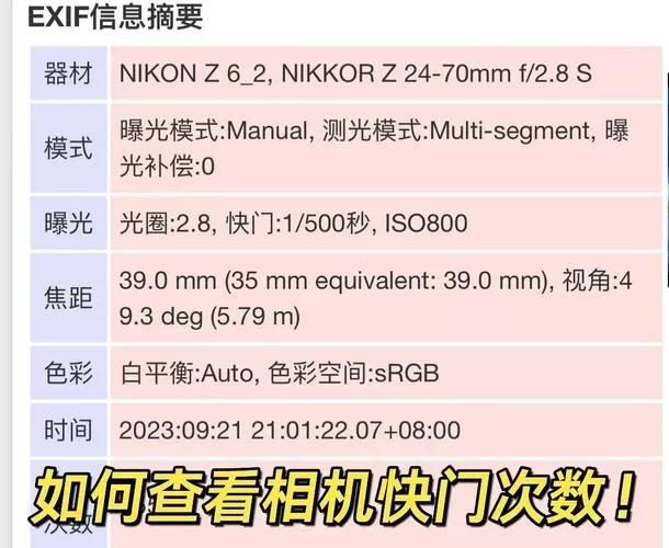 单反相机快门次数怎么查