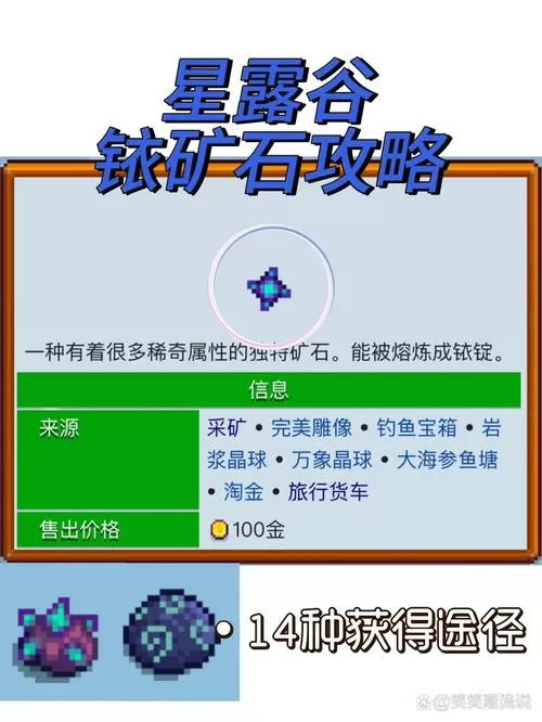 星露谷物语铱矿石复制机怎么获得