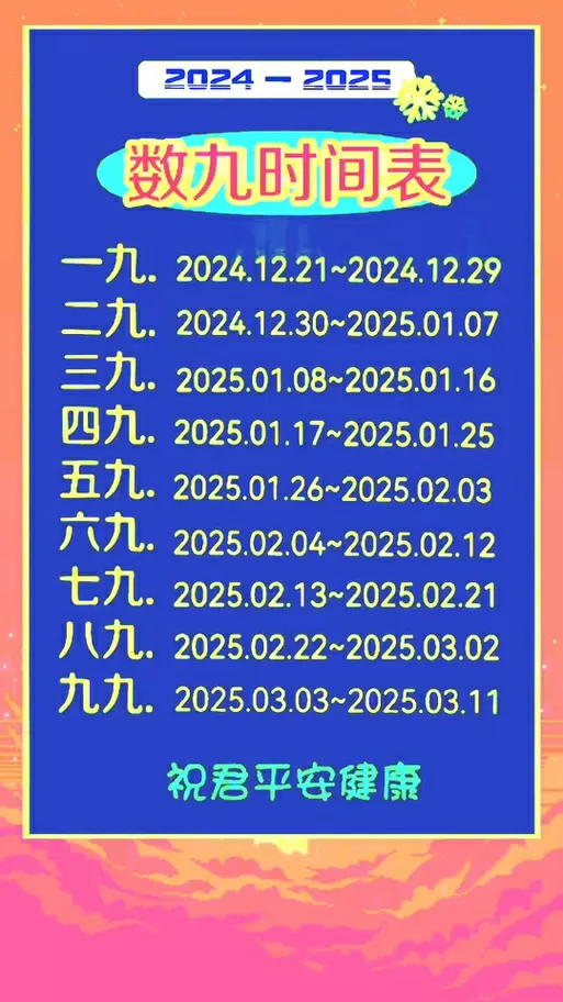 2025年九九明细表