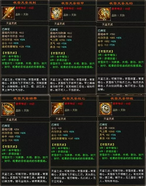 天龙八部单机版武器大全攻略