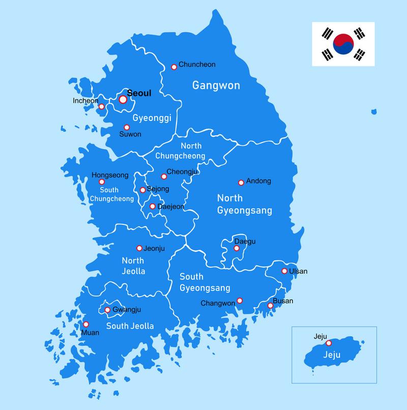 韩国地图高清全图