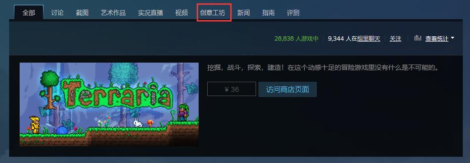 泰拉瑞亚创意工坊mod怎么用