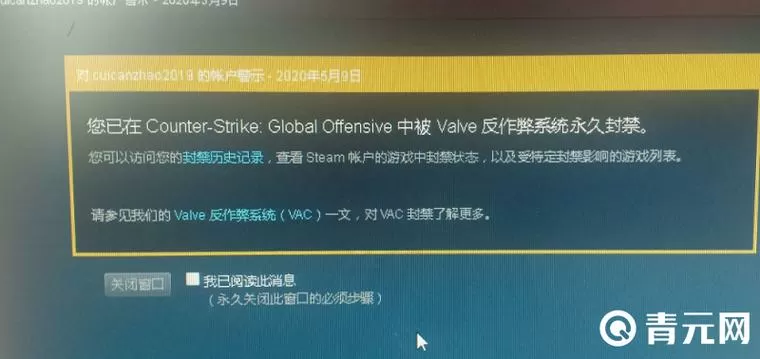 csgo打一把就vac无法验证