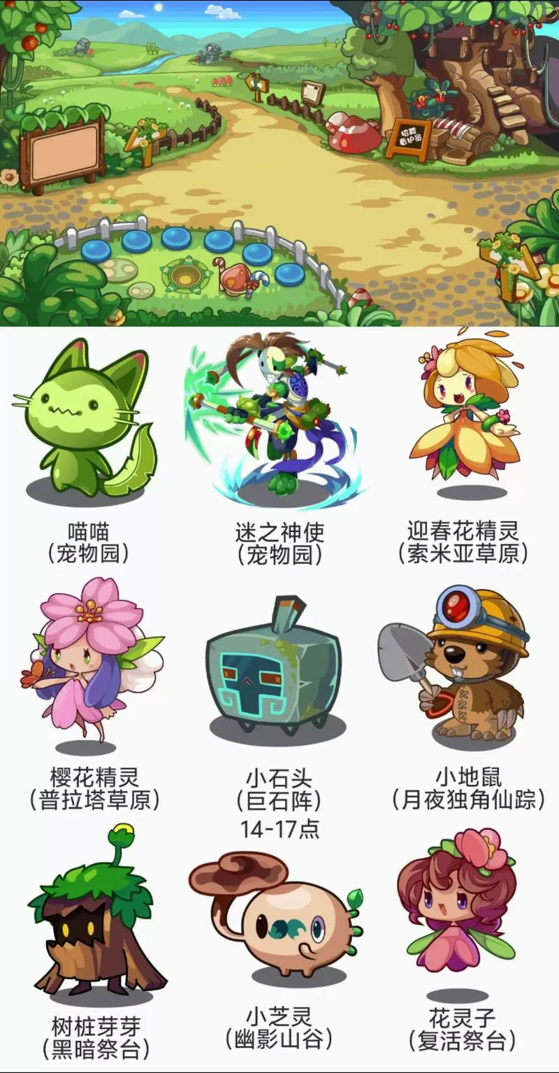 洛克王国各地图稀有宠物