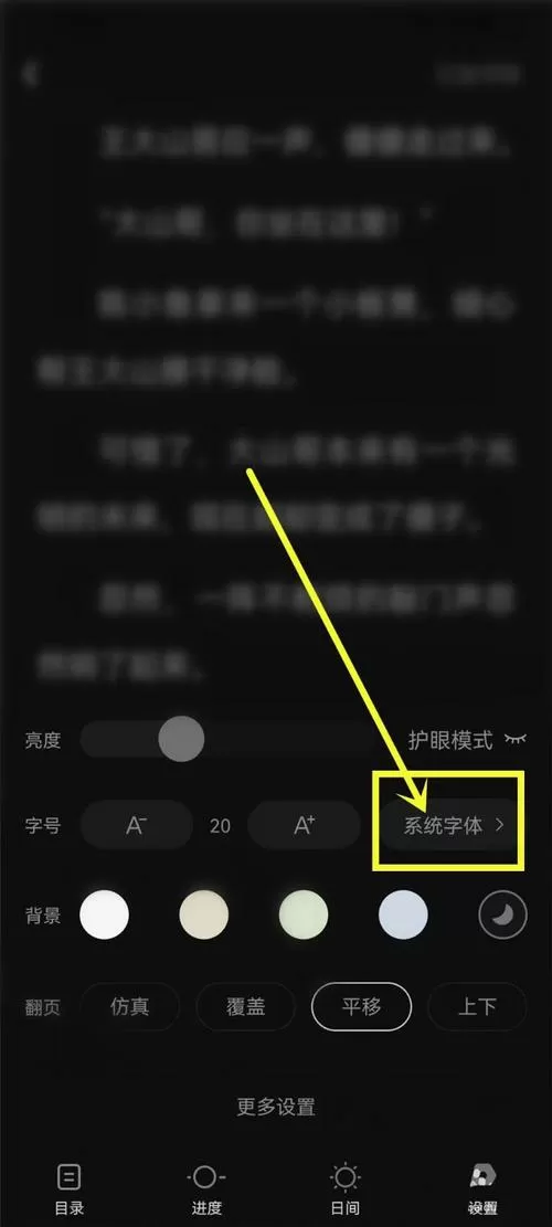手机看小说字体怎么放大