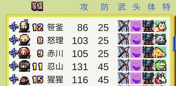 合战忍者村物语装备大全