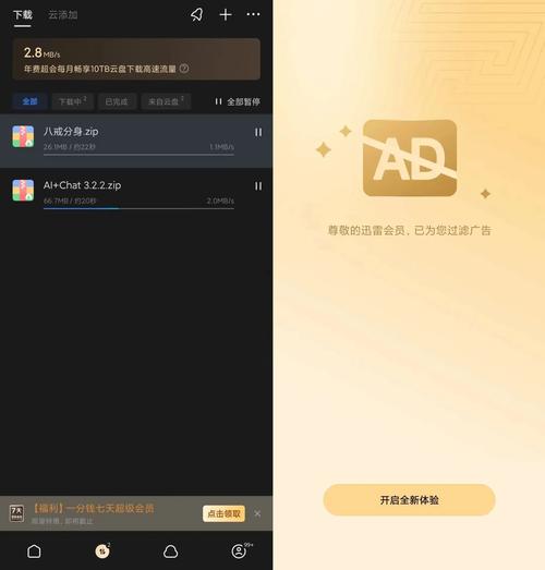 手机迅雷破解不限速vip版