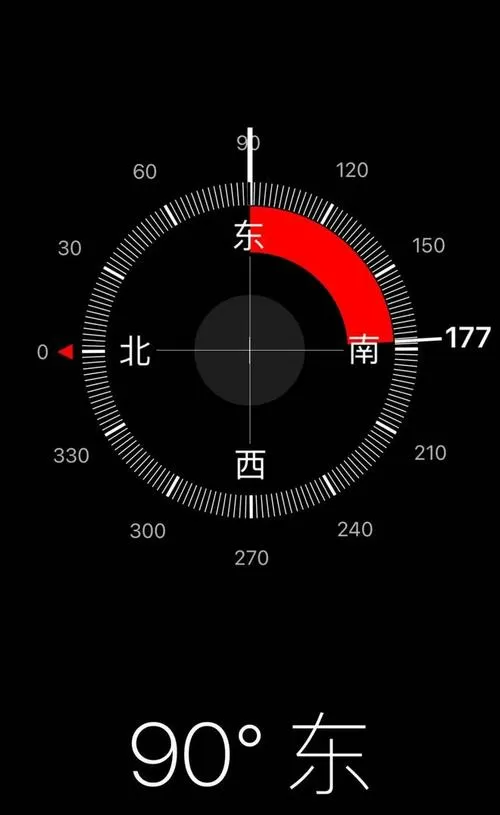 手机指南针显示的方向是面对的方向