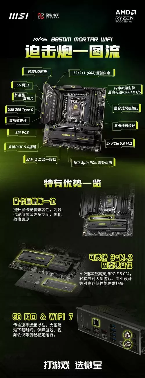 微星b650m迫击炮说明书