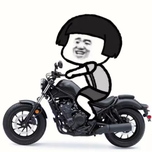 骑摩托车搞笑表情包图标