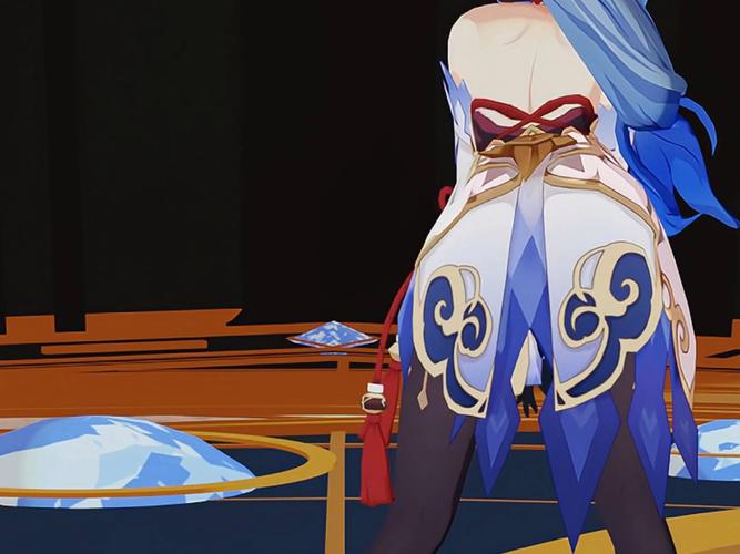 甘雨开襟开叉裙鞋子选择看书版