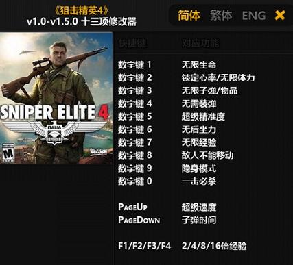 狙击精英4修改器mod
