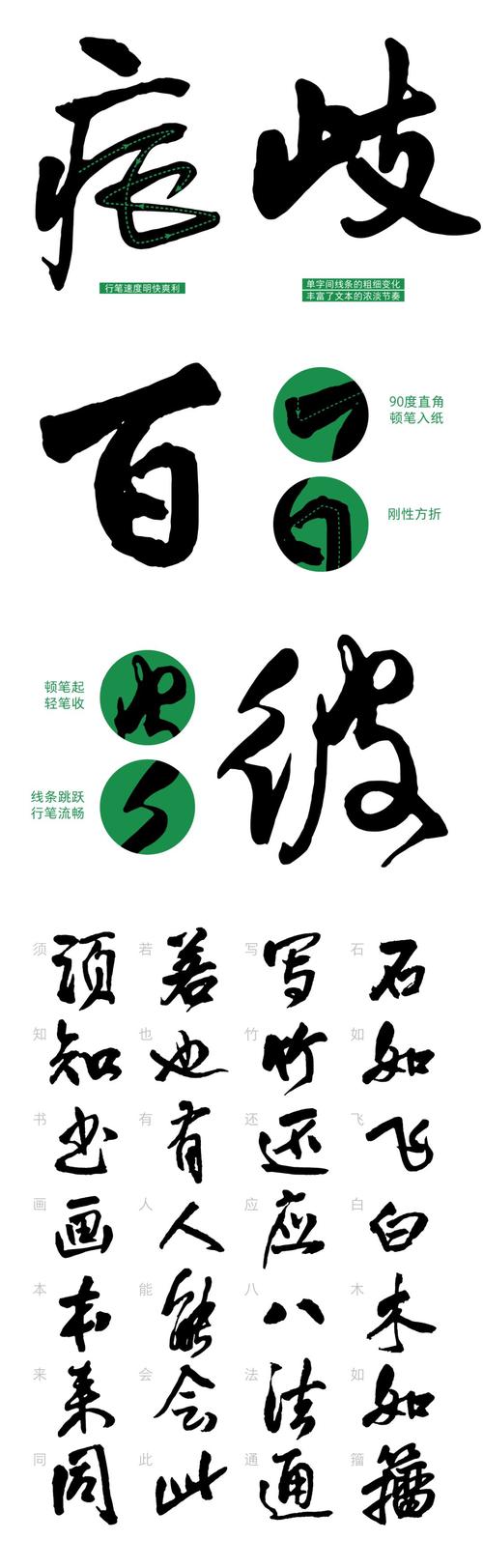 行草字体大全免费