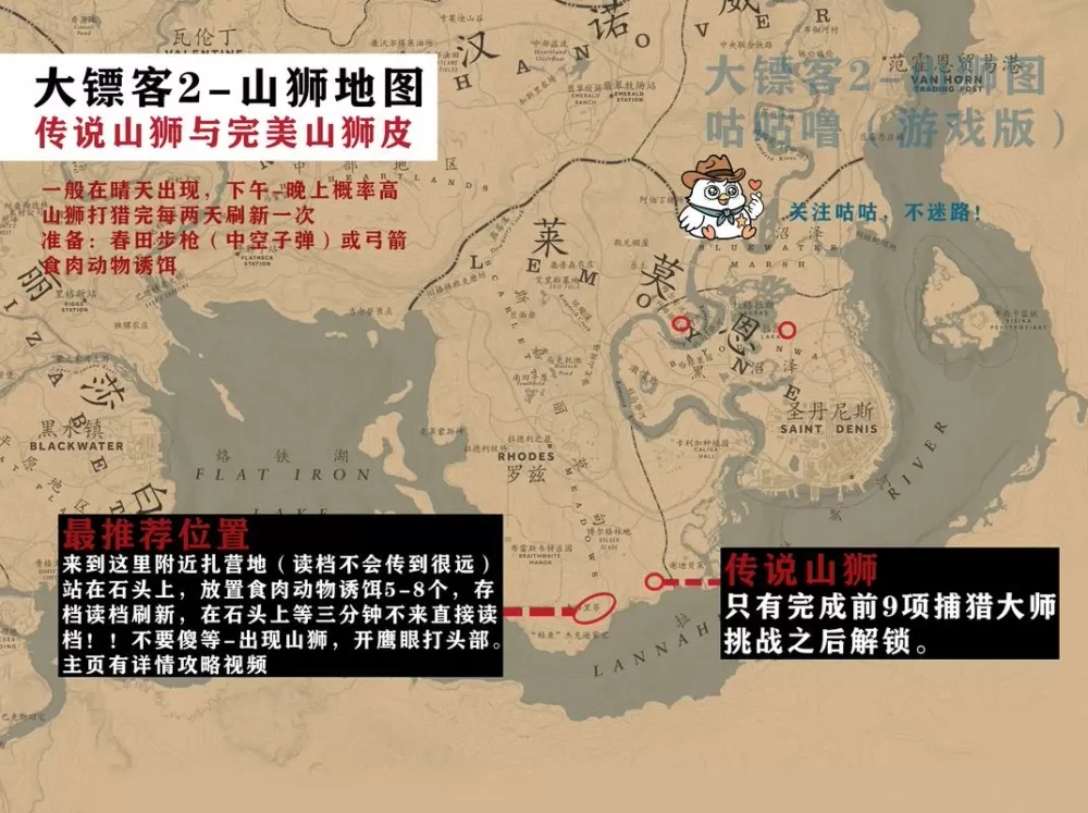 荒野大镖客2山狮位置图